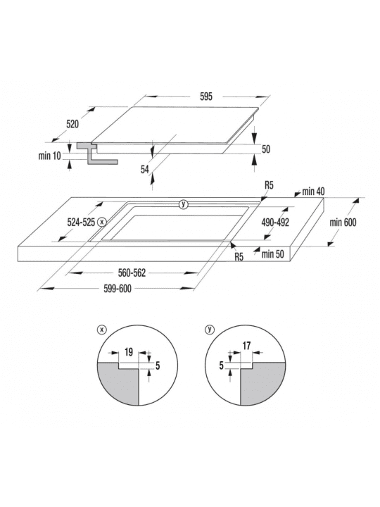 G800 Indukcijska kuhalna plošča GI6443BSCWF